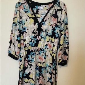 Parker colorful floral printed Watercolor dress